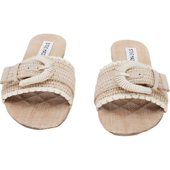 Steve Madden Merla Raffia Buckle Slide Sandals Women's US 6M - Picture 5 of 6